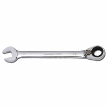 Ratchet ring spanner, switchable 12-side 19mm
