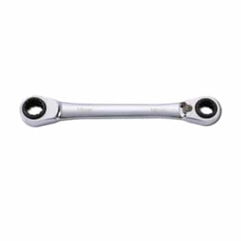 4 in 1 Ratchet combination wrench, switchable 16-17, 18-19