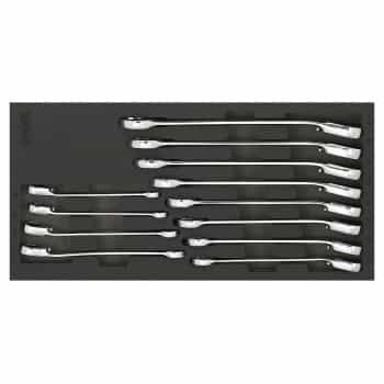 Sonic Ratchet combination wrench set 12-sided 12-piece
