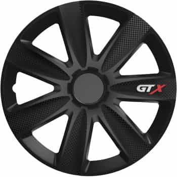 4-Piece Hubcaps GTX Carbon Black 14 inch