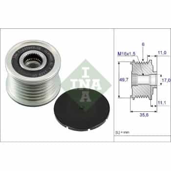 Alternator Freewheel Clutch 535008610 Ina