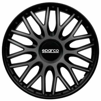 4-Piece Sparco Hubcaps Roma 13-inch gray / black