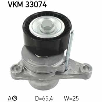Tensioner Pulley, v-ribbed belt VKM 33074 SKF