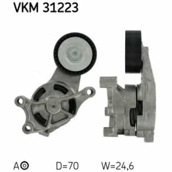 Tensioner Pulley, v-ribbed belt VKM 31223 SKF
