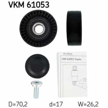 Deflection/Guide Pulley, v-ribbed belt VKM 61053 SKF
