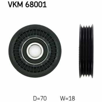 Deflection/Guide Pulley, v-ribbed belt VKM 68001 SKF