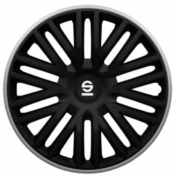 4-piece Sparco Hubcaps Bergamo 16-inch black / gray