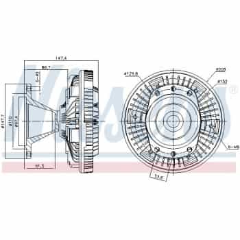 Clutch, radiator fan 86034 Nissens