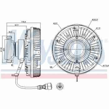 Clutch, radiator fan 86075 Nissens