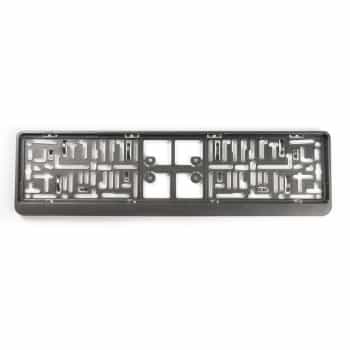 Plastic Number plate holder 'Click' 52x11cm Gunmetal