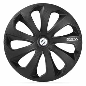 4-piece Sparco Hubcaps Sicilia 16-inch black / carbon