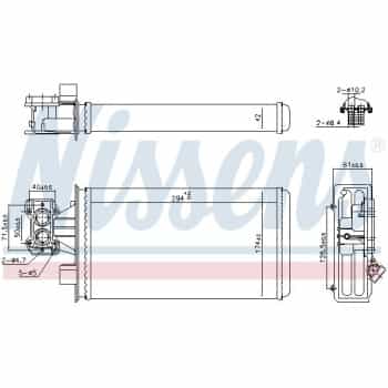 Heater radiator, interior heating