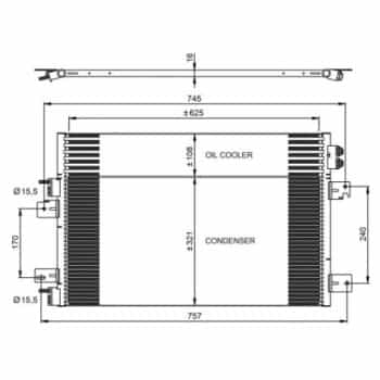 Condenser, air conditioning EASY FIT 350031 NRF