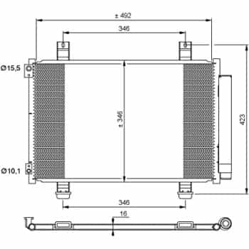 Condenser, air conditioning EASY FIT 35854 NRF