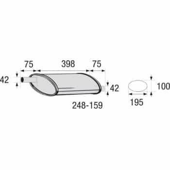 Middle muffler, universal
