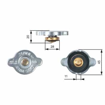 Sealing Cap, radiator RC124 Gates