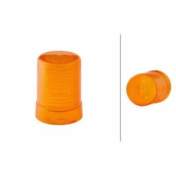 Lens, rotating beacon