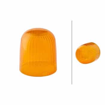 Lens, rotating beacon