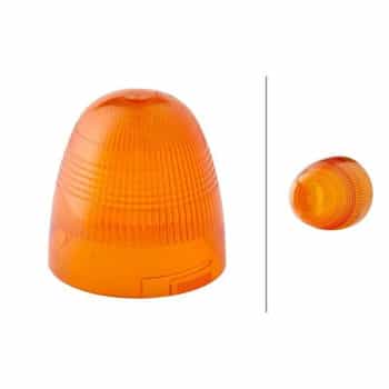 Lens, rotating beacon