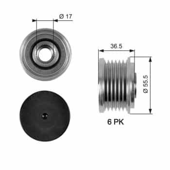 Alternator Freewheel Clutch DriveAlign® OAP7049 Gates