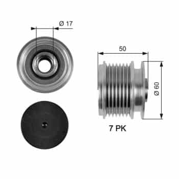 Alternator Freewheel Clutch DriveAlign® OAP7058 Gates