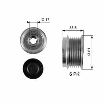 Alternator Freewheel Clutch DriveAlign® OAP7100 Gates
