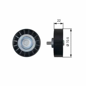 Deflection/Guide Pulley, v-ribbed belt DriveAlign® T36607 Gates