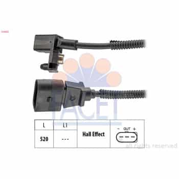 Sensor, crankshaft pulse Made in Italy - OE Equivalent 9.0443 Facet