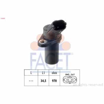 Sensor, crankshaft pulse Made in Italy - OE Equivalent 9.0235 Facet
