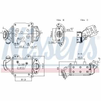 Cooler, exhaust return