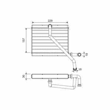 Heater radiator, interior heating