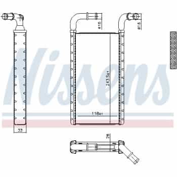 Heater radiator, interior heating