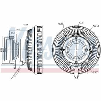 Clutch, radiator fan 86250 Nissens