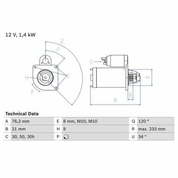 Starter 0.986.026.220 Bosch