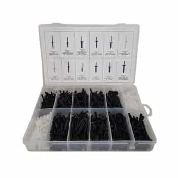 Assortment Plastic blind rivet 235 pcs