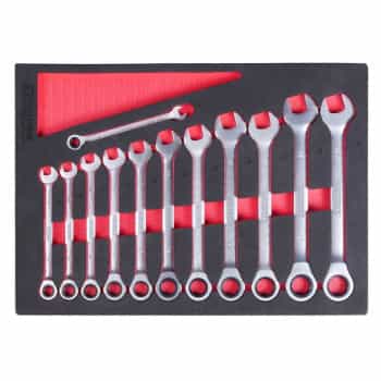 Ring ratchet wrenches 12 pieces