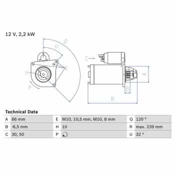 Starter 0 986 020 141 Bosch