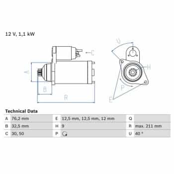 Starter 0 986 017 830 Bosch