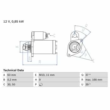 Starter 0 986 024 190 Bosch