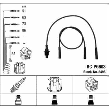 Spark plug cable set 8495 NGK