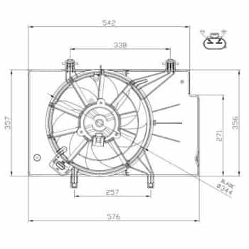 Fan, radiator 47957 NRF