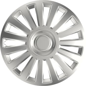 4-Piece Hubcaps Luxury Silver 13 Inch