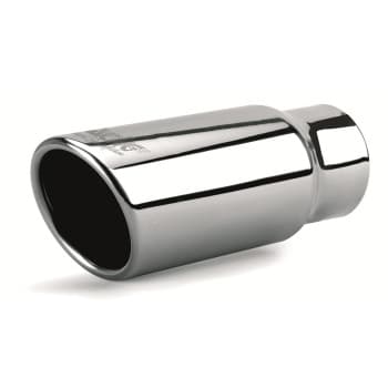 Simoni Racing Exhaust Tip Round/Slanted Stainless Steel - Diameter 76 - Length 180mm - Mounting 37 - 63 mm
