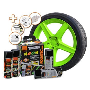 Foliatec Spray Film set - neon green - 4 parts