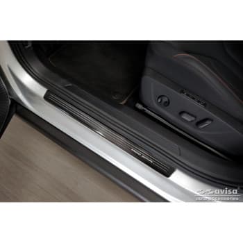 Black stainless steel door sills suitable for Skoda Enyaq iV 2020- - 'Special Edition' - 4-piece