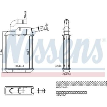 Heater radiator, interior heating