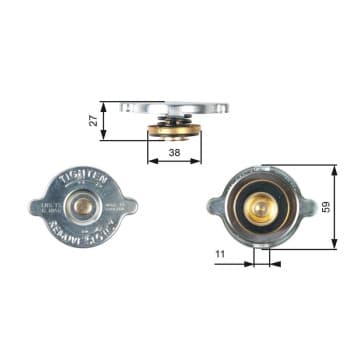 Sealing Cap, radiator RC116 Gates