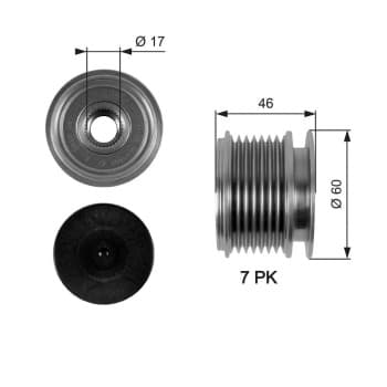 Alternator Freewheel Clutch DriveAlign® OAP7056 Gates