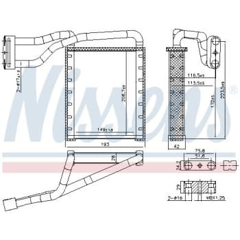 Heater radiator, interior heating