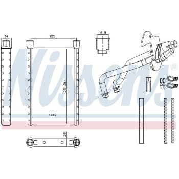Heater radiator, interior heating
